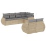 7-piece garden sofa set and beige synthetic rattan cushions by , Garden sets - Ref: Foro24-3253946, Price: 616,99 €, Discount: %