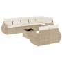 Set de sofás de jardín 9 pzas con cojines ratán sintético beige de , Conjuntos de jardín - Ref: Foro24-3253965, Precio: 797,4...