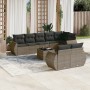 Set de muebles de jardín 9 pzas y cojines ratán sintético gris de , Conjuntos de jardín - Ref: Foro24-3253967, Precio: 679,99...