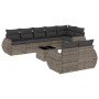 9-piece garden furniture set and gray synthetic rattan cushions by , Garden sets - Ref: Foro24-3253967, Price: 680,52 €, Disc...