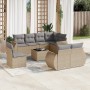 9-teiliges Gartensofa-Set mit beigen synthetischen Rattankissen von , Gartensets - Ref: Foro24-3253986, Preis: 711,03 €, Raba...