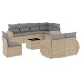 9-teiliges Gartensofa-Set mit beigen synthetischen Rattankissen von , Gartensets - Ref: Foro24-3253986, Preis: 711,03 €, Raba...