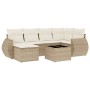 7-piece garden sofa set and beige synthetic rattan cushions by , Garden sets - Ref: Foro24-3254005, Price: 602,25 €, Discount: %