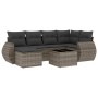 7-piece garden sofa set with gray PE rattan cushions by , Garden sets - Ref: Foro24-3254007, Price: 500,36 €, Discount: %