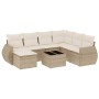 Gartensofa-Set mit beigen Kissen 8 Stück PE-Rattan von , Gartensets - Ref: Foro24-3254045, Preis: 634,33 €, Rabatt: %