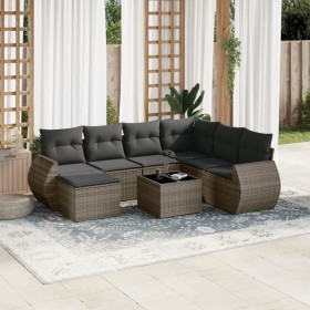 Set de sofás de jardín 8 pzas y cojines ratán sintético gris de , Conjuntos de jardín - Ref: Foro24-3254047, Precio: 533,99 €...