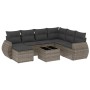 8-piece garden sofa set and gray synthetic rattan cushions by , Garden sets - Ref: Foro24-3254047, Price: 534,75 €, Discount: %