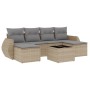 7-teiliges Gartensofa-Set und beige synthetische Rattankissen von , Gartensets - Ref: Foro24-3254066, Preis: 473,21 €, Rabatt: %