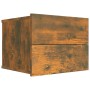 Mesita de noche madera contrachapada roble ahumado 40x30x30 cm de vidaXL, Mesitas de noche - Ref: Foro24-815411, Precio: 26,9...