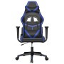 Gaming chair in black and blue synthetic leather by , Gaming chairs - Ref: Foro24-3143665, Price: 124,12 €, Discount: %