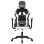 Schwarz-weißer Gaming-Stuhl aus Kunstleder von , Gaming-Stühle - Ref: Foro24-3143692, Preis: 126,49 €, Rabatt: %