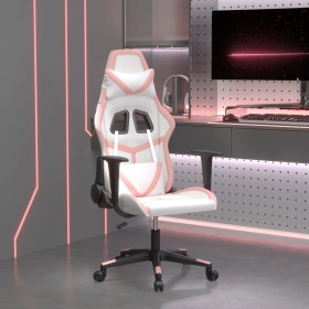 White and pink synthetic leather gaming chair by , Gaming chairs - Ref: Foro24-3143673, Price: 128,99 €, Discount: %