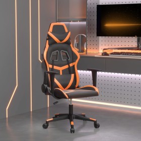 Schwarzer und orangefarbener Gaming-Stuhl aus Kunstleder von , Gaming-Stühle - Ref: Foro24-3143671, Preis: 124,12 €, Rabatt: %