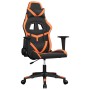 Black and orange synthetic leather gaming chair by , Gaming chairs - Ref: Foro24-3143671, Price: 124,12 €, Discount: %