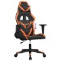 Black and orange synthetic leather gaming chair by , Gaming chairs - Ref: Foro24-3143671, Price: 124,12 €, Discount: %