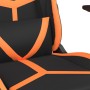 Black and orange synthetic leather gaming chair by , Gaming chairs - Ref: Foro24-3143671, Price: 124,12 €, Discount: %