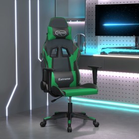 Black and green synthetic leather gaming chair by , Gaming chairs - Ref: Foro24-3143690, Price: 125,99 €, Discount: %