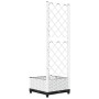 Jardinera con enrejado PP blanco 40x40x121,5 cm de , Maceteros y jardineras - Ref: Foro24-153279, Precio: 44,99 €, Descuento: %