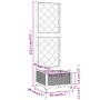 White PP trellis planter 40x40x121.5 cm by , Pots and planters - Ref: Foro24-153279, Price: 44,99 €, Discount: %