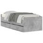 Estructura de cama con cajones gris hormigón 90x190 cm de , Camas y somieres - Ref: Foro24-3207353, Precio: 172,51 €, Descuen...