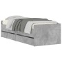 Estructura de cama con cajones gris hormigón 90x190 cm de , Camas y somieres - Ref: Foro24-3207353, Precio: 172,51 €, Descuen...