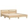 Cama con cabecero madera de ingeniería roble Sonoma 180x200 cm de , Camas y somieres - Ref: Foro24-3207401, Precio: 150,73 €,...