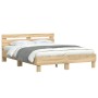 Cama con cabecero madera de ingeniería roble Sonoma 140x200 cm de , Camas y somieres - Ref: Foro24-3207422, Precio: 131,45 €,...