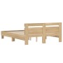 Cama con cabecero madera de ingeniería roble Sonoma 140x200 cm de , Camas y somieres - Ref: Foro24-3207422, Precio: 131,45 €,...