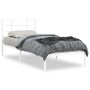 Estructura de cama de metal con cabecero blanco 90x190 cm de , Camas y somieres - Ref: Foro24-355602, Precio: 56,06 €, Descue...