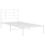 Metal bed frame with white headboard 90x190 cm by , Beds and slatted bases - Ref: Foro24-355602, Price: 56,06 €, Discount: %