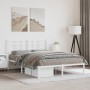 Estructura de cama de metal con cabecero blanca 135x190 cm de , Camas y somieres - Ref: Foro24-355609, Precio: 81,82 €, Descu...