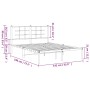 Estructura de cama de metal con cabecero blanca 135x190 cm de , Camas y somieres - Ref: Foro24-355609, Precio: 81,82 €, Descu...