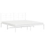 Metal bed frame with white headboard 180x200 cm by , Beds and slatted bases - Ref: Foro24-355614, Price: 97,90 €, Discount: %