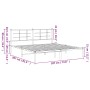 Estructura de cama de metal con cabecero blanco 180x200 cm de , Camas y somieres - Ref: Foro24-355614, Precio: 97,90 €, Descu...