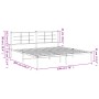 Estructura de cama de metal con cabecero blanco 193x203 cm de , Camas y somieres - Ref: Foro24-355616, Precio: 91,43 €, Descu...