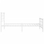 Metal bed frame with headboard and footboard white 100x200 cm by , Beds and slatted bases - Ref: Foro24-355623, Price: 62,81 ...