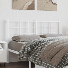 Cabecero de metal blanco 135 cm de , Cabeceros y pies de cama - Ref: Foro24-355642, Precio: 40,99 €, Descuento: %