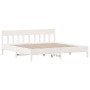 Estructura cama cabecero madera maciza pino blanco 180x200 cm de , Camas y somieres - Ref: Foro24-3216204, Precio: 202,40 €, ...