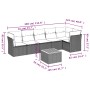 Set aus 7-teiligen Gartensofas und Kissen, synthetisches Rattan, beige von , Gartensets - Ref: Foro24-3223651, Preis: 461,06 ...