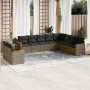 Garden sofa set 10 pieces with gray synthetic rattan cushions by , Garden sets - Ref: Foro24-3258518, Price: 660,12 €, Discou...