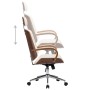 Silla oficina con reposacabezas cuero sintético madera crema de vidaXL, Sillas de oficina - Ref: Foro24-283136, Precio: 253,9...