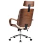 Office chair with headrest cream wood synthetic leather by vidaXL, Office chairs - Ref: Foro24-283136, Price: 250,95 €, Disco...