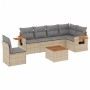 Set of 7-piece garden sofas and beige synthetic rattan cushions by , Garden sets - Ref: Foro24-3259266, Price: 517,28 €, Disc...