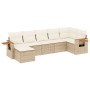 Set sofás de jardín 7 piezas y cojines ratán sintético beige de , Conjuntos de jardín - Ref: Foro24-3259433, Precio: 555,89 €...