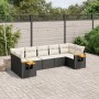 7-teiliges Garten-Esszimmerset und Kissen synthetisches Rattan schwarz von , Gartensets - Ref: Foro24-3259508, Preis: 453,50 ...