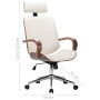 Office chair with headrest cream wood synthetic leather by vidaXL, Office chairs - Ref: Foro24-283136, Price: 250,95 €, Disco...