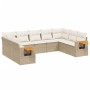 Set de sofás de jardín 9 pzas con cojines ratán sintético beige de , Conjuntos de jardín - Ref: Foro24-3259517, Precio: 817,5...