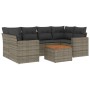 7-piece garden sofa set with gray PE rattan cushions by , Garden sets - Ref: Foro24-3224023, Price: 448,93 €, Discount: %