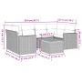 7-piece garden sofa set with gray PE rattan cushions by , Garden sets - Ref: Foro24-3224023, Price: 448,93 €, Discount: %