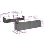 Set aus 8-teiligen Gartensofas und Kissen Kunstrattan schwarz von , Gartensets - Ref: Foro24-3224040, Preis: 549,52 €, Rabatt: %